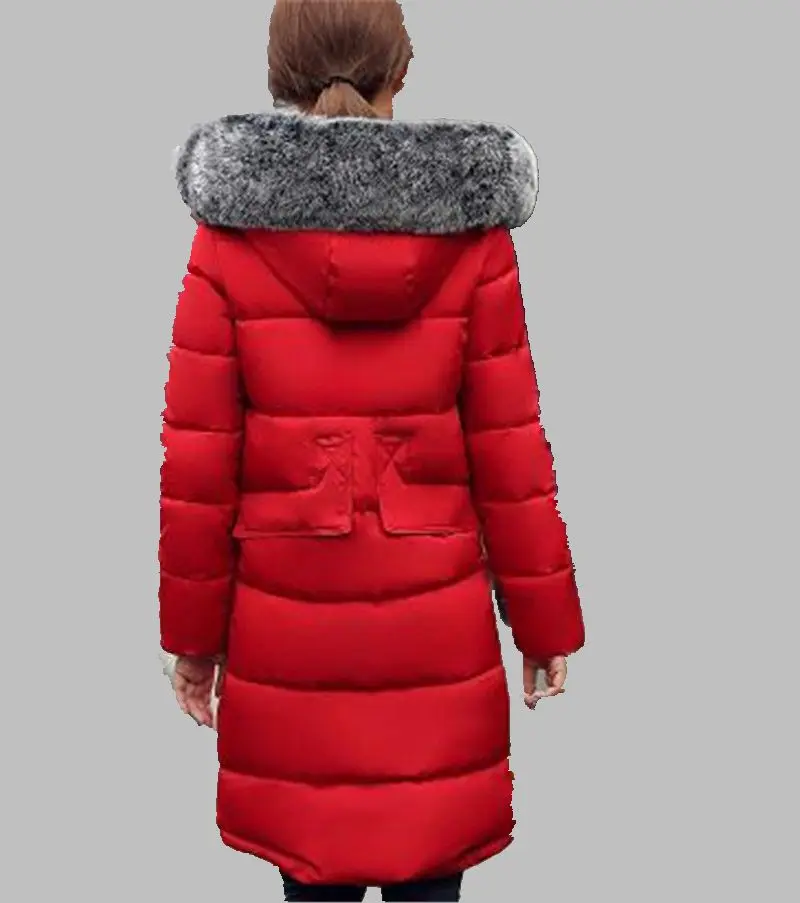 2016 Winter Latest Fashion Women Hooded heavy Hair collar Down jacket Leisure Pure color Super Keep