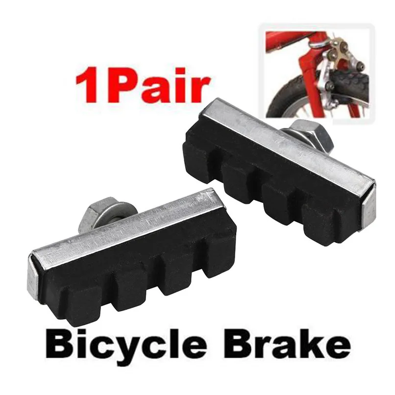 

1 Pair Durable Bicycle Cycling Bike V Brake Holder Pads Shoes Blocks Black All weather performance Bike accessories #2S07