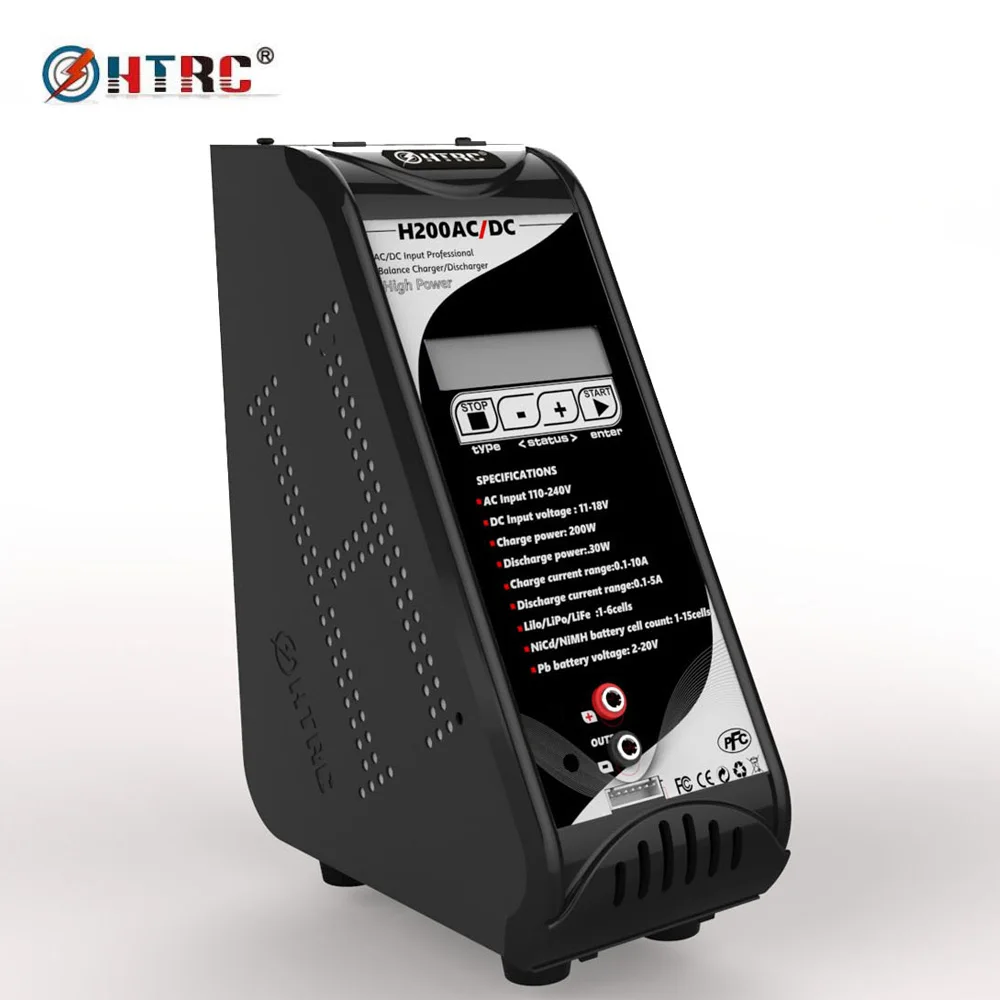 HTRC H200 AC DC 10Amp 200W Vertical Style RC Balance Charger Discharger for 1 6s Lipo