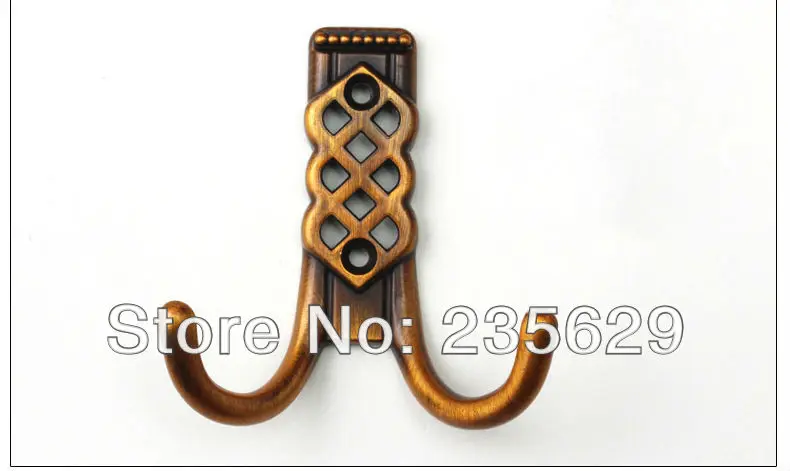 

Free Shipping, copper alloy material clothes hook, Double Hooks types, Bathroom ,Kitchen and Wardrobe hook, anti-rust,fastness