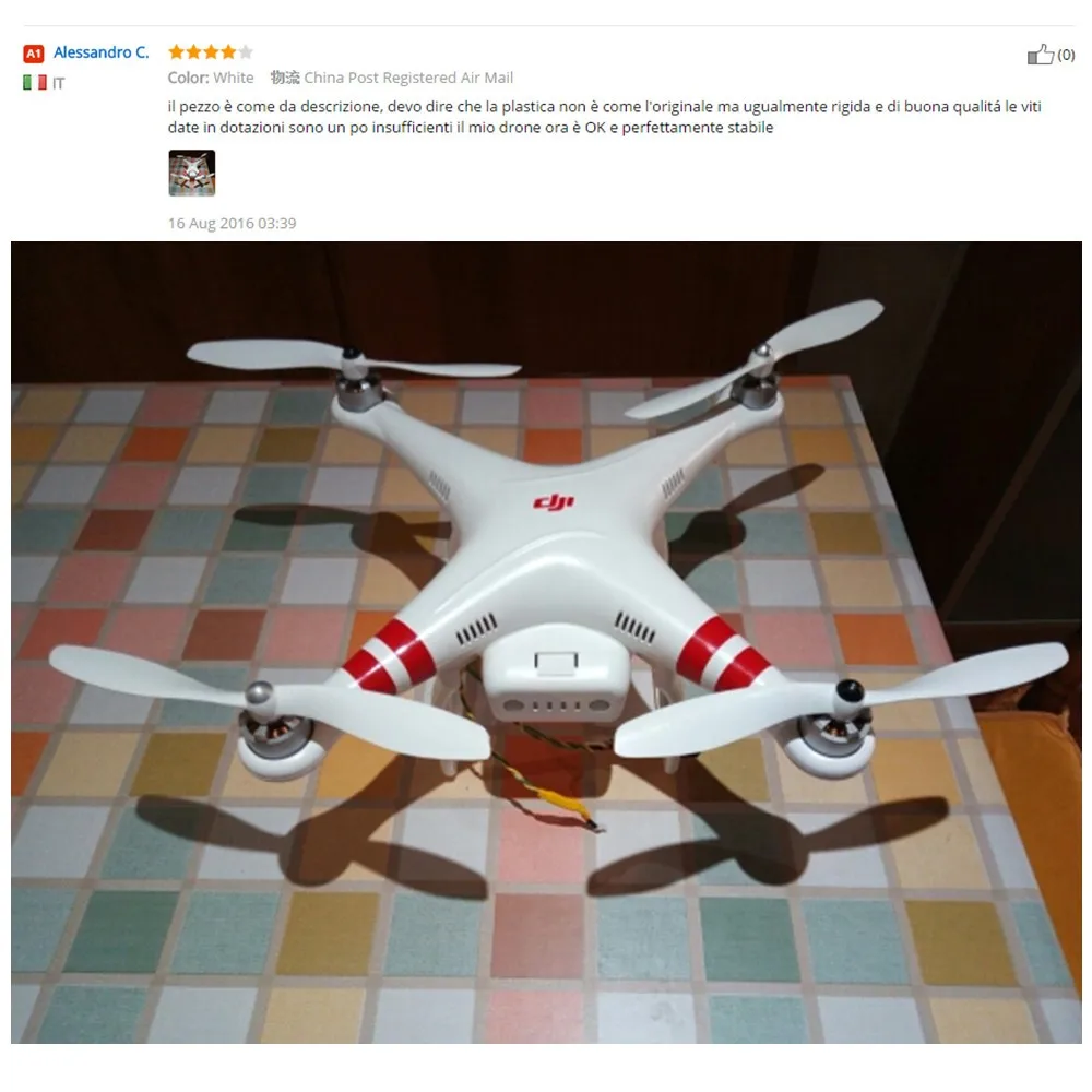 Replaceable DJI Body Shell For DJI Phantom 2 Vision Cover Spare Parts DJI PTM08 Upper Lower Cover With Landing Gear DIY Drone