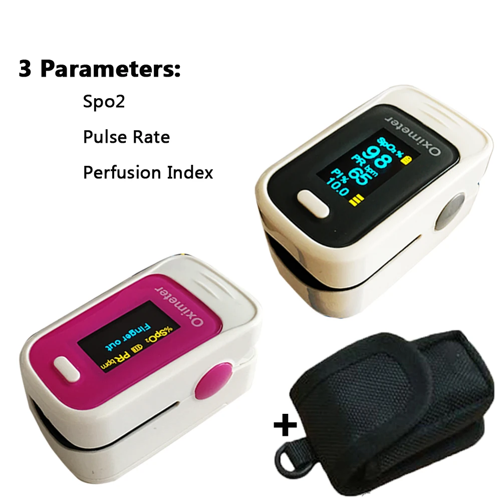 

TOPCNMED 4 Color&3 Parameters SPO2 PR PI monitor (Sleeping record)Fingertip Pulse Oximeter Blood Oxygen SpO2 visual/Sound Alarm