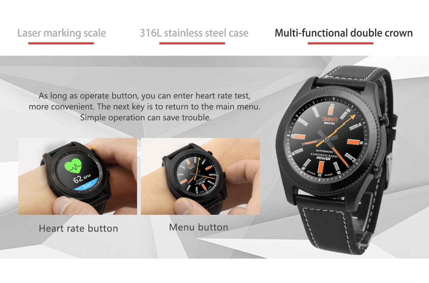 

2017 New S9 NFC MTK2502C Smartwatch Heart Rate Monitor Bluetooth4.0 Smart watch Bracelet Wearable devices for iOS Android