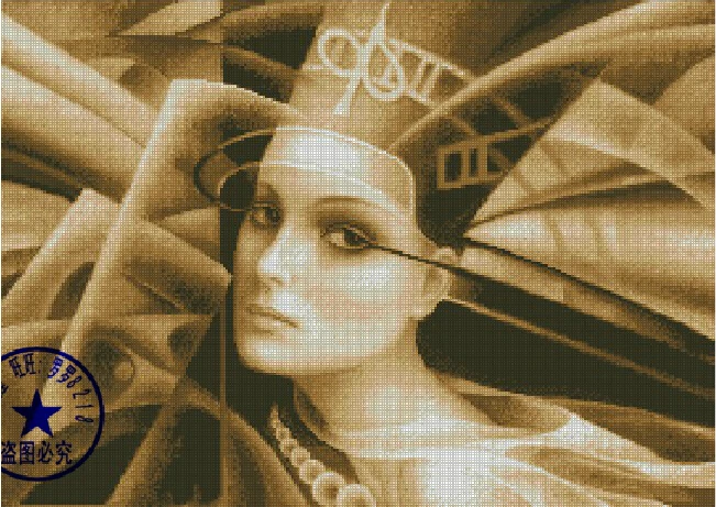 CS-512 cross stitch kit queen, Cleopatra, EGYPT QUEEN.jpg