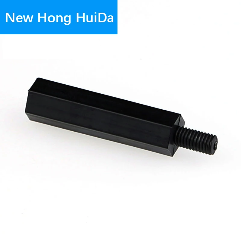 

M2.5 Black Hex Nylon Male Female Standoff Plastic Hexagon Threaded PCB Motherboard Spacer Pillar Boards Bolt Screw M2.5*L+6mm