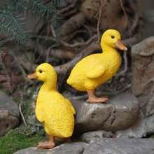 2 шт полимерные украшения Нежная Милая желтая утка украшения для суккулентов Смола Украшение для сада животное для наружного двора дома
