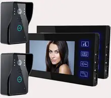 Freeship de dhl de Alta Resolución de Color de Vídeo Portero Automático de la puerta de intercomunicación de vídeo cámara 7 “TFT LCD Monitor en Color Video de La Puerta teléfono
