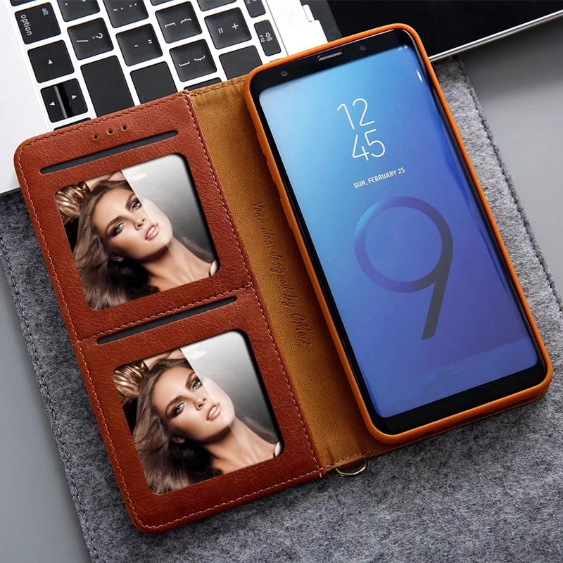 Note 9 кожаный чехол для Samsung Galaxy s9 plus флип кошелек s7/s7 edge/s8/s8 plus/Note 8 полный Чехол|cover for
