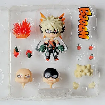 Huong аниме 10 см Nendoroid My Hero Academy Izuku Midoriya 686/Bakugou Katsuki 705 ПВХ фигурка Коллекционная модель игрушки - Цвет: 705 no retail box