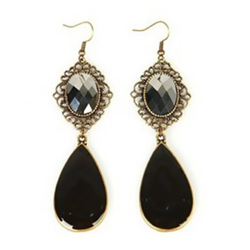 

2019 HOT Wholesale New Style Long Bohemian Vintage Black Earrings for Women Jewelry Accessories
