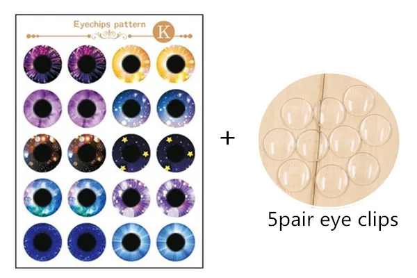 5 пар/лот 14 мм цветные стеклянные глазные фишки куклы аксессуары для куклы Blyth аксессуары для глаз DIY модифицированные - Цвет: K
