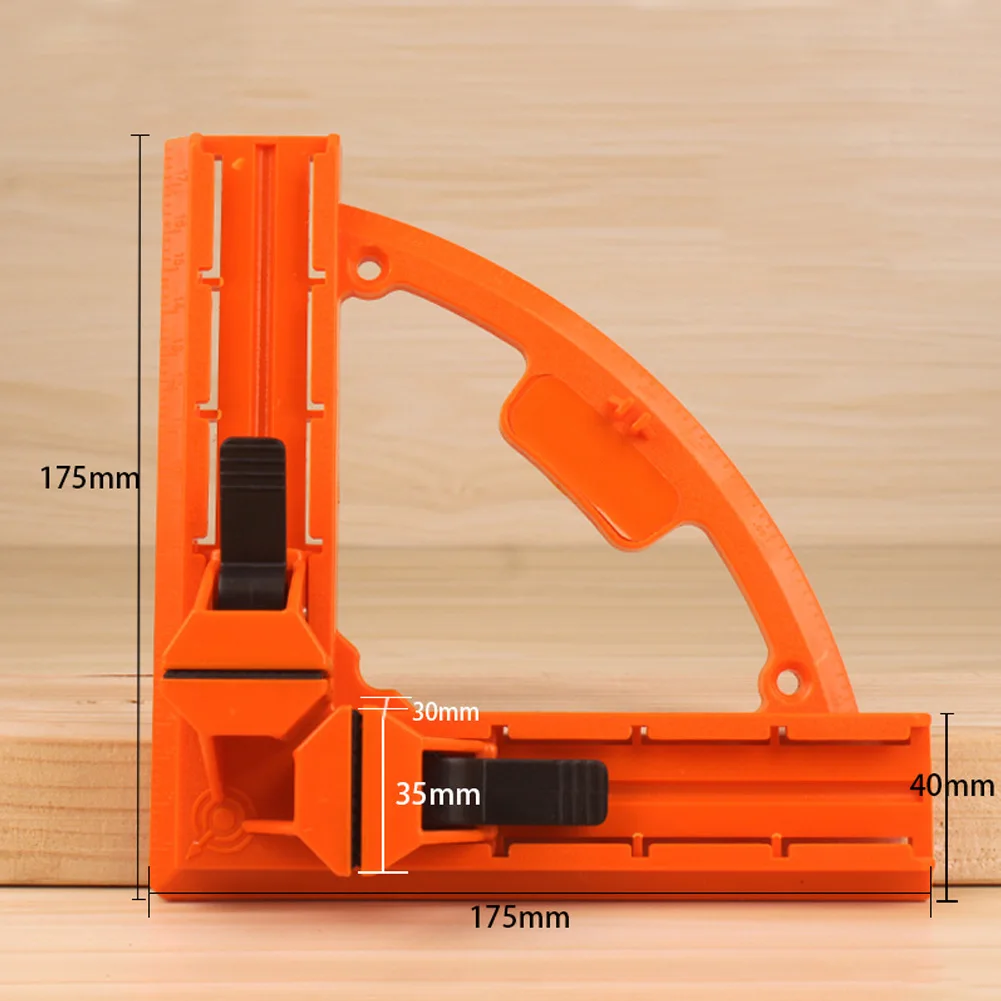 Новинка, 90 градусов, алюминиевое правило, ручные измерительные инструменты по дереву, пластиковый держатель для картин, прямоугольный зажим, угловой фиксированный зажим