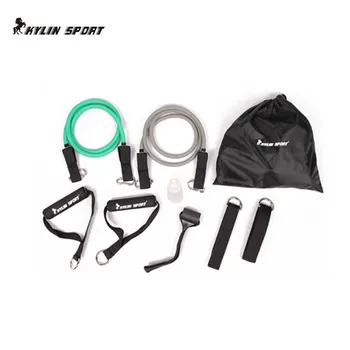 

9pcs/set Latex Resistance Bands Fitness Exercise Tube Rope Set Yoga ABS Workout Fitness