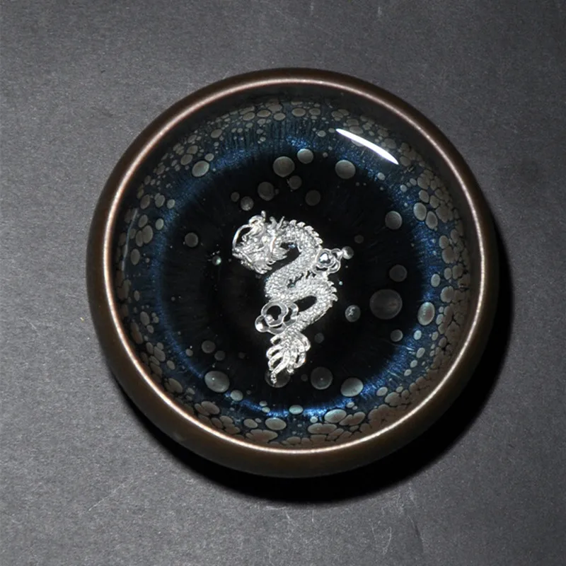 

Teacup Coffee Cup Jianye Stargazing Silverfish Cup Kiln Changing Tianmu Colorful Peacock Glaze Single Cup Master Cup 5ZJ05