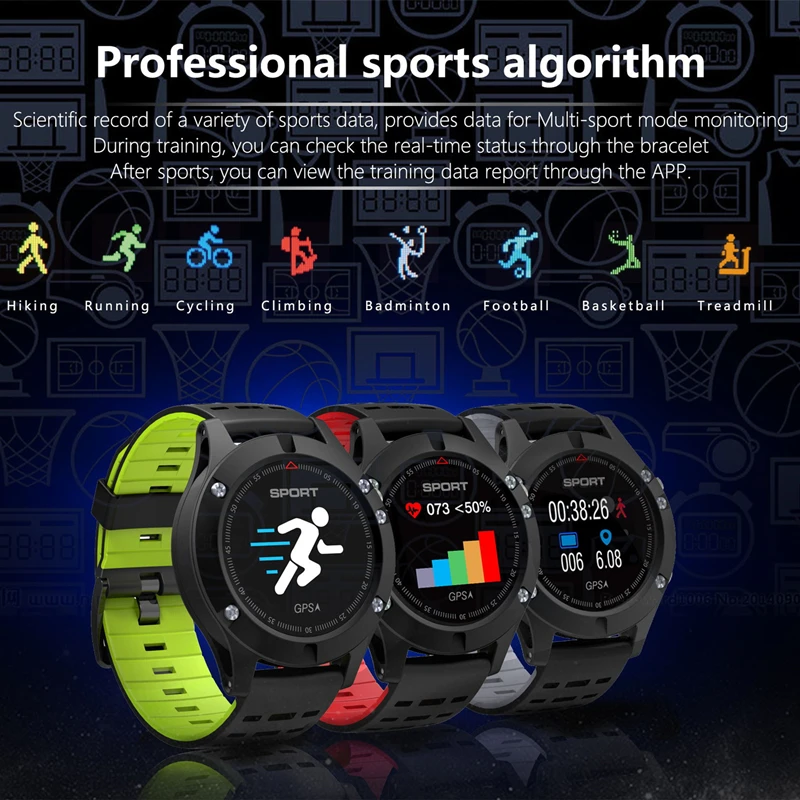 F5 Heart Rate Monitor GPS Smart watch Altimeter Barometer Thermometer Bluetooth 4.2 Smartwatch Wearable devices for iOS Android F5 Heart Rate Monitor GPS Smart watch Altimeter Barometer Thermometer Bluetooth 4.2 Smartwatch Wearable devices for iOS Android
