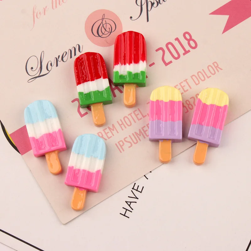 

6Pcs/Lot Popsicle Ice Cream Polymer Slime Charms Lizun Modeling Clay DIY Accesorios Box Toy For Children Slime Supplies Filler