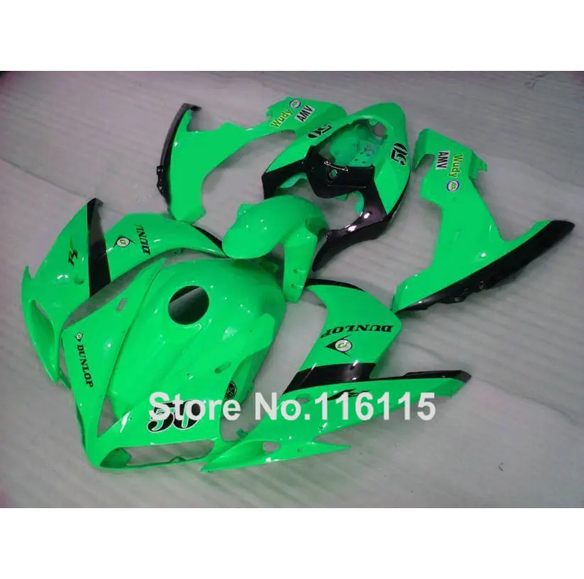 Комплект пластиковых обтекателей для кузова YAMAHA YZF R1 2004 2005 2006 комплект зеленого и