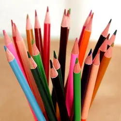 12 шт. двуглавый цветной карандаш (24 цвета) школьные канцелярские принадлежности Рисование ручки Professional Painter товары для рукоделия