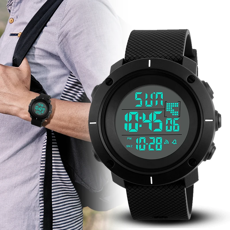 Online Reloj deportivo al aire libre SKMEI relojes de pulsera digitales multifunción para hombre 5Bar reloj militar cronógrafo resistente al agua reloj para hombre