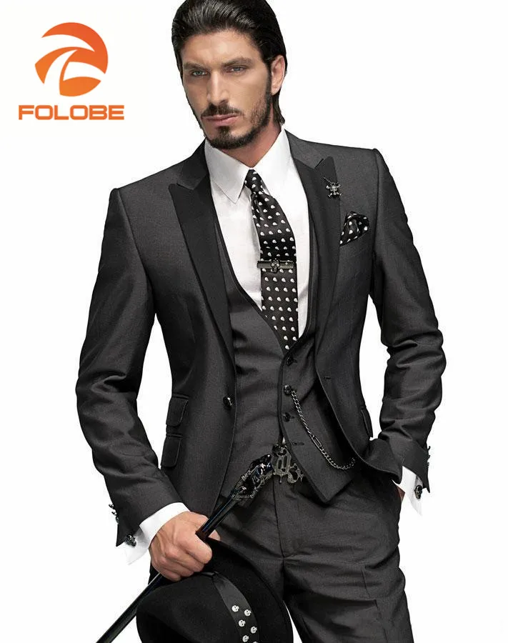 Terno Para Casamento font b Custom b font font b Made b font Dark Gray Men
