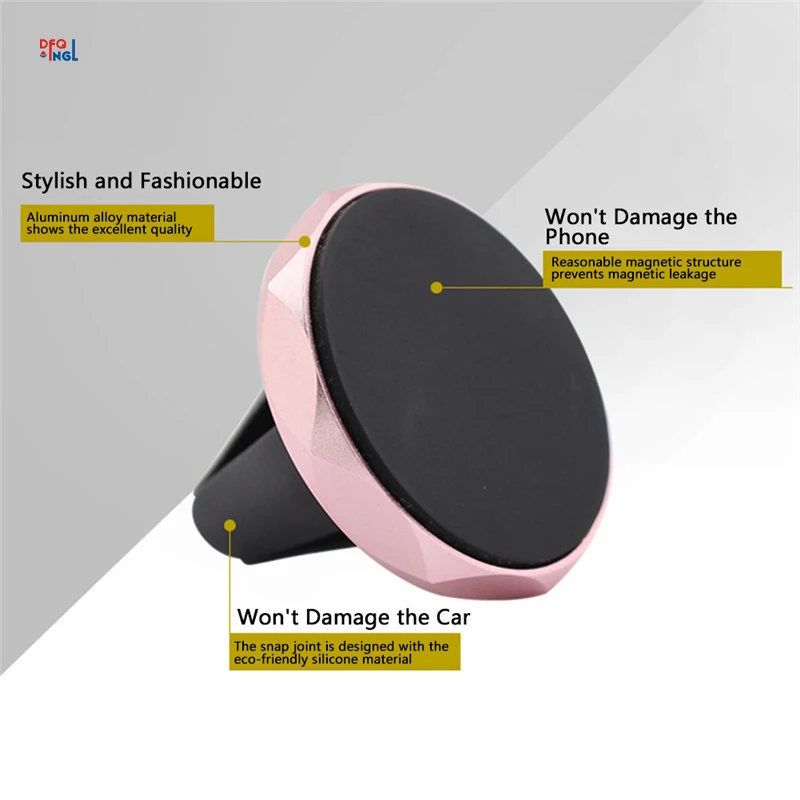 

DFQNGL Car Phone Holder Magnetic Air Vent Mount Mobile Smartphone Stand Magnet Support Cell Cellphone Telephone Desk in Car GPS