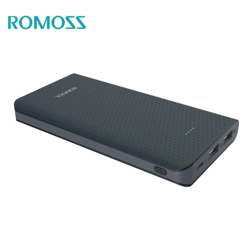 

ROMOSS Sense10 Power Bank 10000mAh Portable sense10 2.1A Quick Charge Li-polymer Battery 2 USB Port For Huawei Oneplus iPhone X