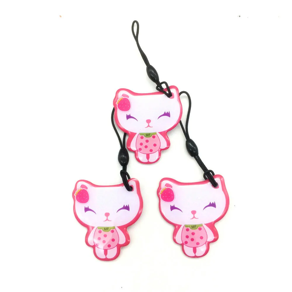

13.56Mhz Rewritable RFID Card UID Changeable 1K S50 Chinese magic Key Fob Cartoon RFID Keyfob Badge Fob Token Tag 5Pcs