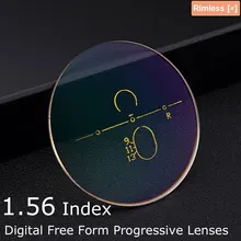 1,56 индекс анти-отражение цифровой свободной прогрессивной формы оптические линзы по рецепту Мультифокальные линзы для женщин и мужчин очки
