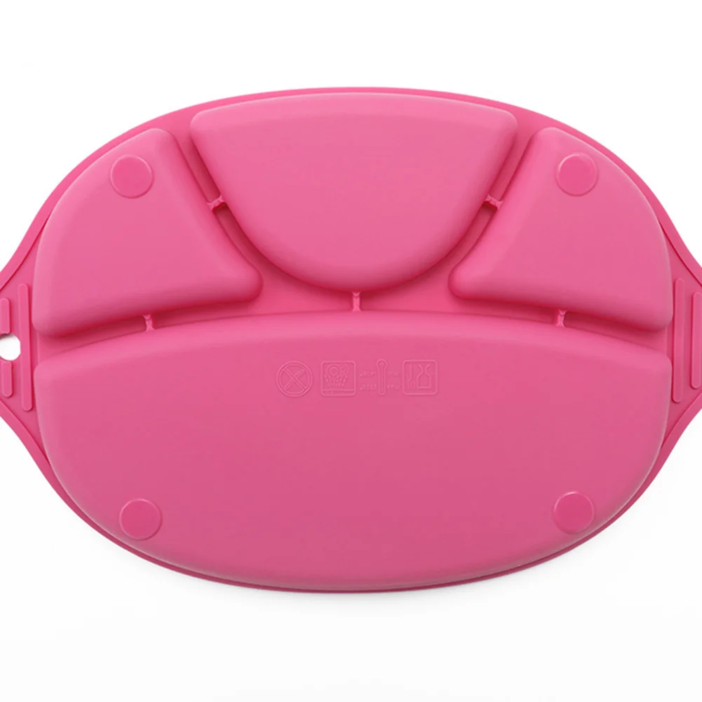 Baby Food Container Plate Silicone Children Placemat Dishes Anti-Slip Kids Feeding Plates Dishes Bowl Tableware Set FJ88