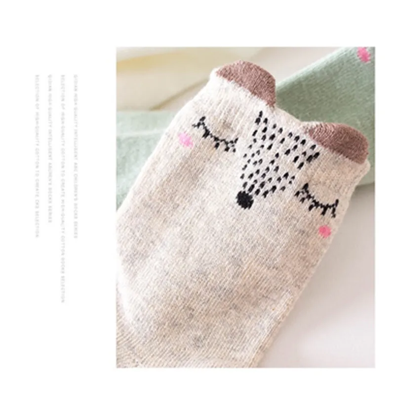 Г. Осенние хлопковые спортивные белые короткие носки для маленьких мальчиков с забавными рисунками лисы и кота, детские носки с животными для девочек