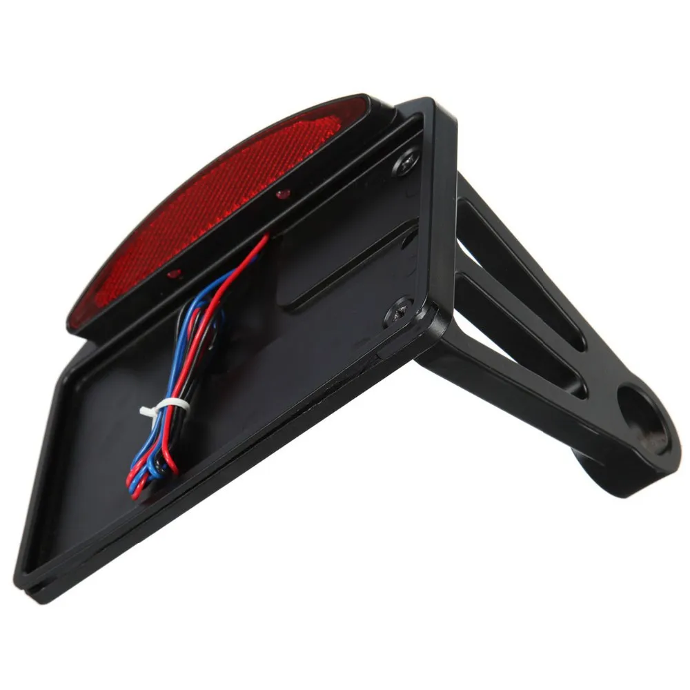 Free Shipping Black LED Side Mount License Plate Tail Light for Harley