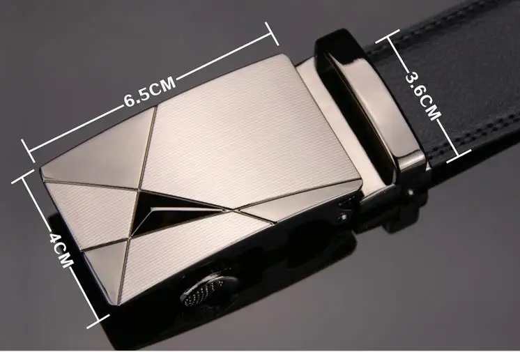 FAVOCENT Strap Male Automatic Buckle Genuine Leather Belt Men's Belt Brief All-match Smooth Buckle Casual Commercial Leather