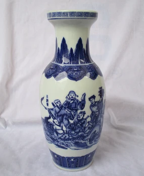 

H:10 inch Home Decoration High Quality Beautiful Chinese Antique Porcelain Vase/Classic painting 8 God Ceramic Vases