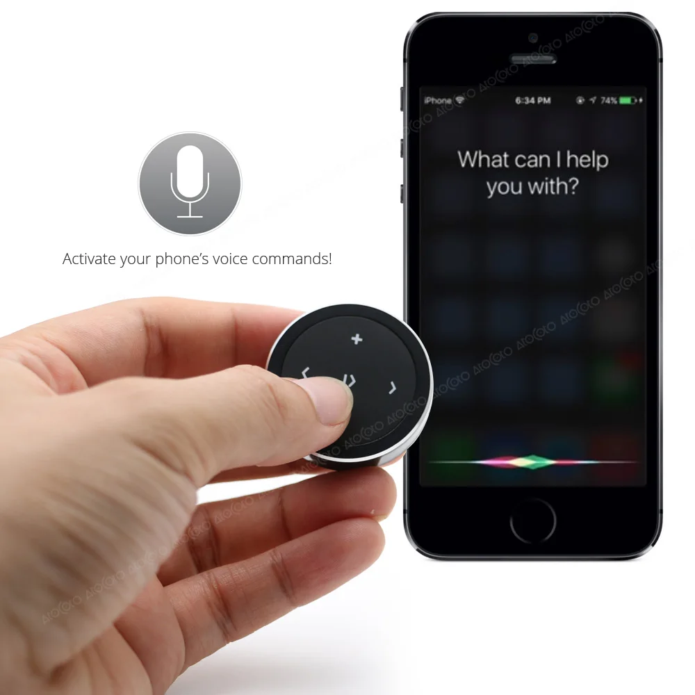 Беспроводной Bluetooth медиа кнопка дистанционного управления селфи Start Siri Автомобиль Мотоцикл руль музыка для iPhone Android iOS