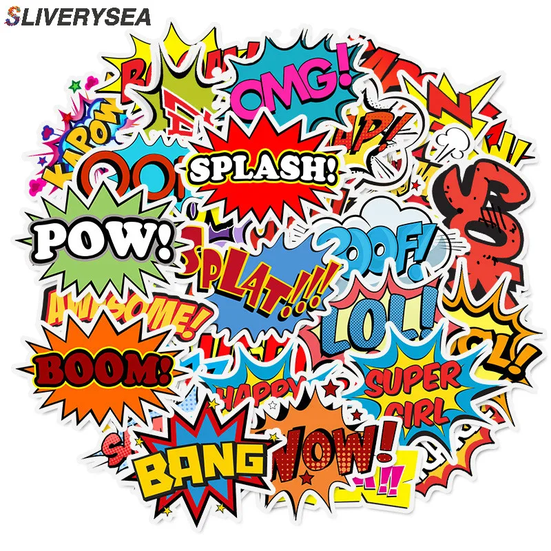 

50pcs Car Sticker English Alphabet Suitcase Stickers Explosion Cloud Personality Trolley Case Laptop Scooter Waterproof Sticker