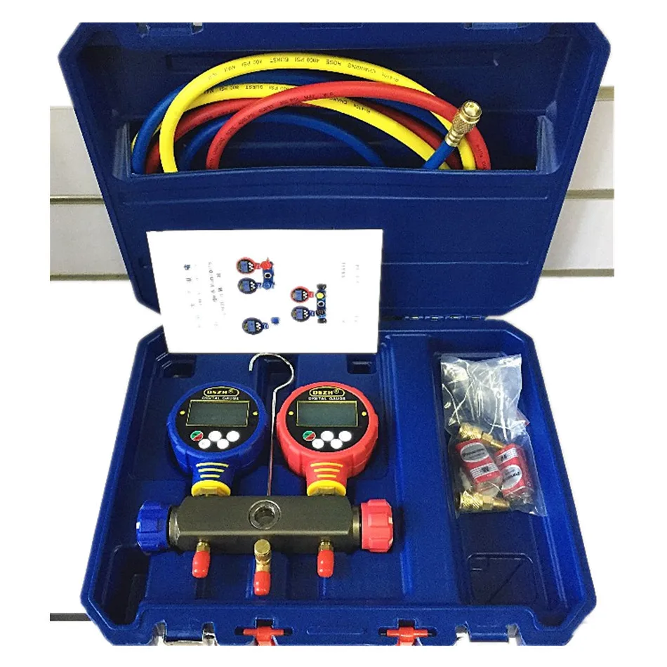 

WK-6882 Digital Display LCD Vacuum Gauge Pressure Fluoride Refrigerant Liquid Meter Manometro Manometer Manifold Barometer