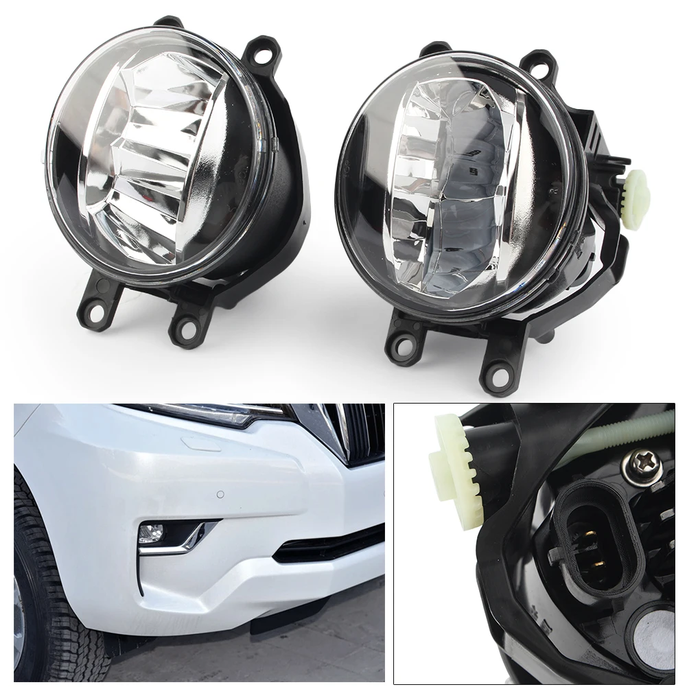 Auto Car LED Front Bumper Fog Lamp Driving Light For Toyota Land Cruiser Prado FJ150 FJ-150 2018 | Автомобили и мотоциклы