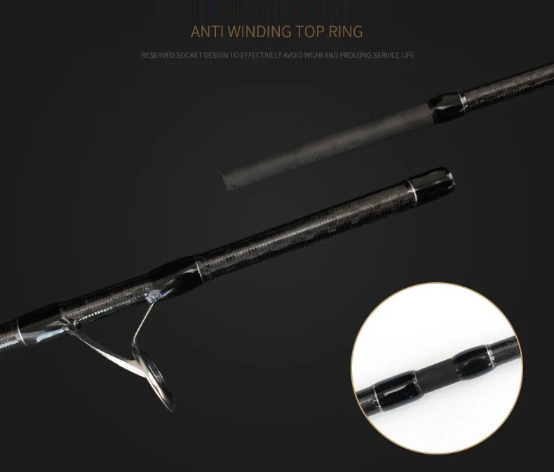 RoseWood 2-Piece Hard Boat Rod Night Luminous Tip 2.4m Saltwater Spinning Casting Offshore Surf Fishing Rod Stick  (6)