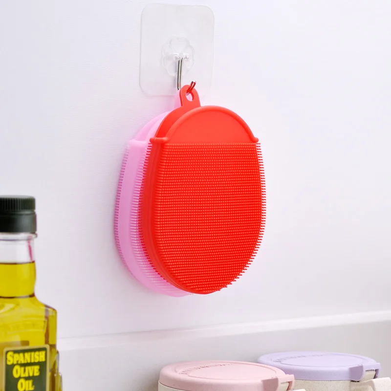 Silicone Dish Washing Brush Repeatable Sweeping Brush kitchen Dish Food Pot Multi-function Washing Brush 6 Colors (3)