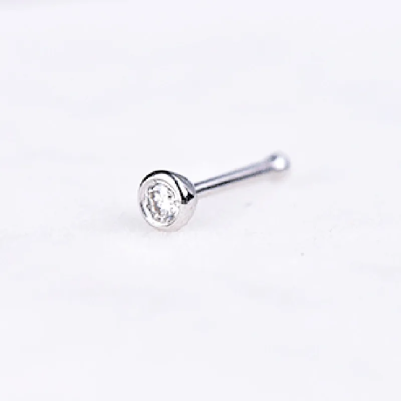 mini diamond nose pin for women real diamond natural diamond real solid gold