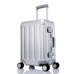 Благородный высокое качество алюминиево-магниевый Спиннер из сплава дорожный бренд чемодан тележка для ручного багажа с колесом