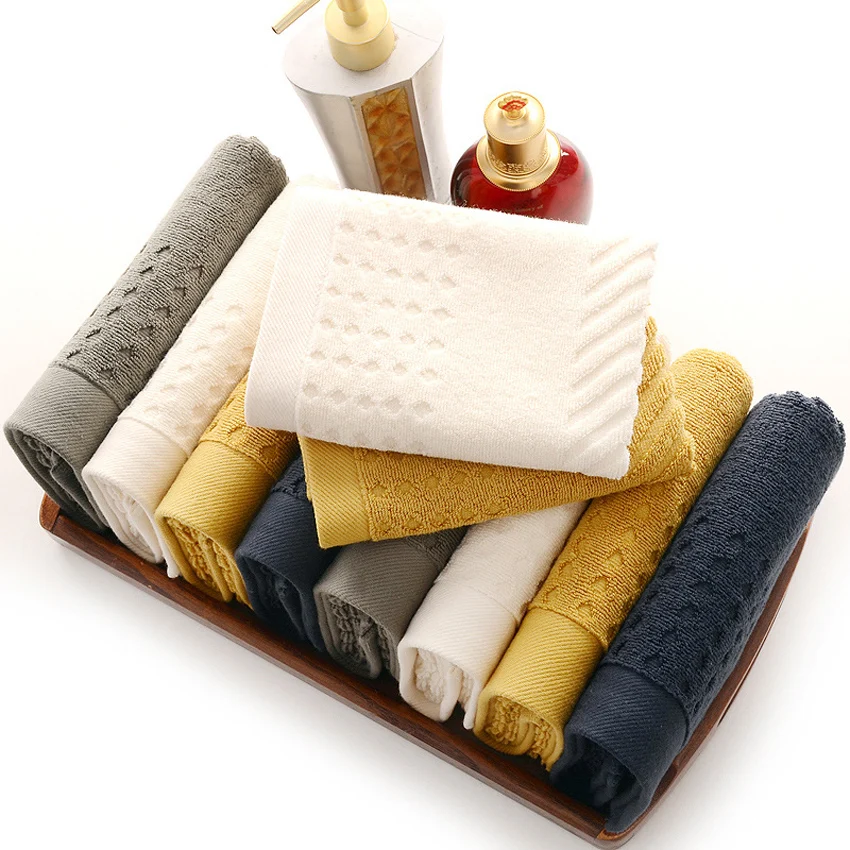 

Geometric Towels Comfortable 100% Cotton Thick Shower Home Spa Face Towel For Adults Serviette Asciugamano Recznik Toallas