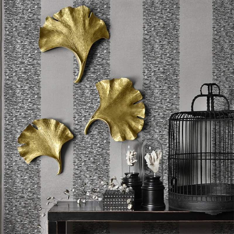 Кофейня ресторан гостиная настенные украшения 3d спальня resign Ginkgo leaf сделай сам