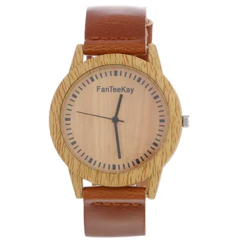 

Vintage Wooden Quartz Men Women Watches Casual Wooden Color Leather Strap Watch Wood Wristwatch Relogio Faminino zegarek damski