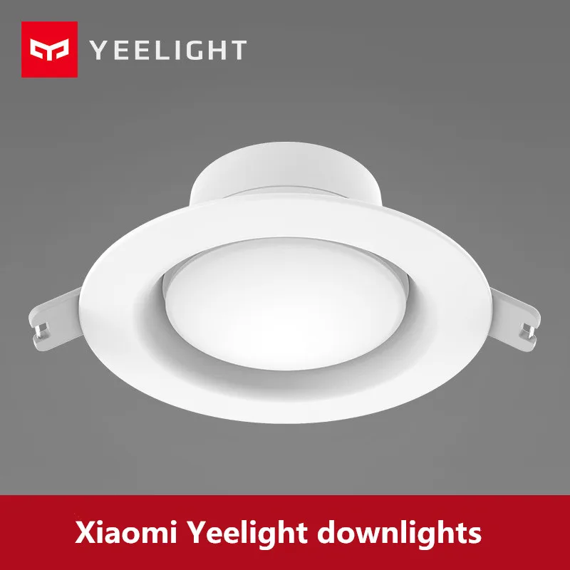 [Хит] xiaomi Yeelight светильник Теплый желтый/холодный белый Круглый Встраиваемый светодиодный потолочный светильник для xiaomi smart home kit