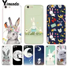 Yinuoda для iPhone 7 6 X чехол Кролик на Луне Прозрачный чехол для телефона чехол для iPhone 8 7 6S Plus X 5 5S SE XR XS XSMAX
