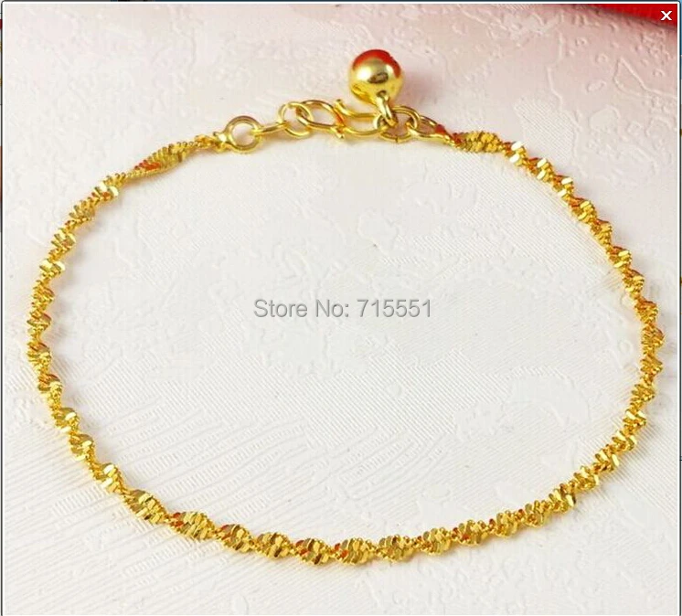 

Brand New, heart bracelet,Free shipping, 2MM Chain Bracelet for women,24K Fashion Baby Girls Bracelets