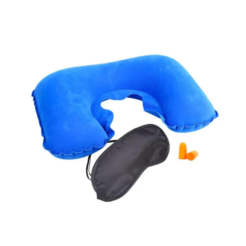 

1 Set Inflatable U Shape Pillow Neck Head Rest Air Cushion Cars Sleep For Flight Travel Support Neck Cushion Neck Pillow #RN