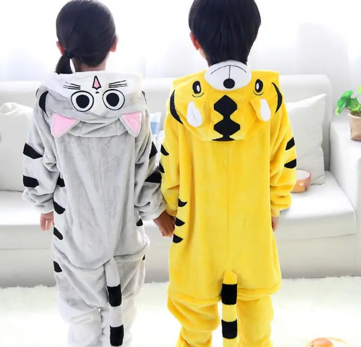 

Fleece animal cheese cat tiger pajamas long-sleeved cartoon home service autumn and winter plush children baby