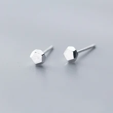 MloveAcc Настоящее стерлингового серебра 925 ювелирные изделия Пентагон шпильки геометрической формы серьги Индивидуальные ювелирные изделия для девочек